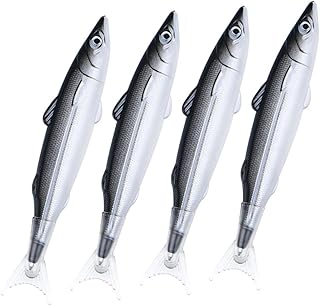 Ciieeo 4 Unidades De Caneta Esferográfica De Peixe Salgado Canetas Coloridas Esferográficas De Ponta Fina Canetas De Gel 3D Canetas Fofas Canetas De Cores Novidade Canetas De Ponta Fina