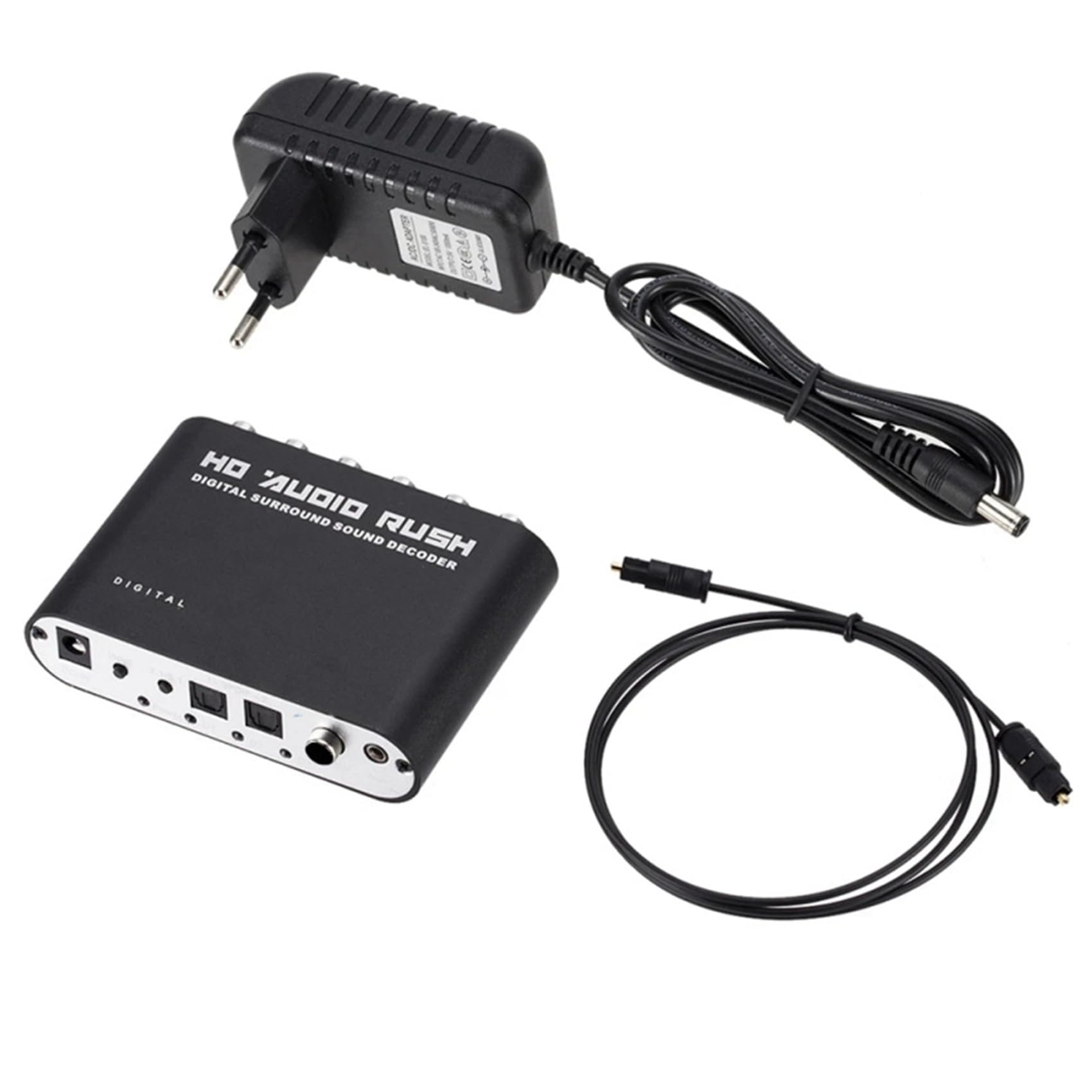 5X Convertitore Audio Stereo AC3 da Digitale Ad Analogico un 5.1 Canali SPDIF Ottico Coassiale AUX da 3,5 mm un 6RCA Decoder Spina Europea