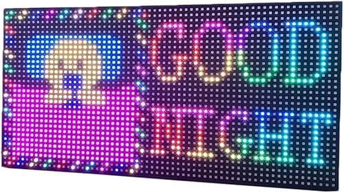 JvFbjLF LED Display Screen, Indoor LED Sign Display, Programmable Message Board, Used For Shops And Commercial Advertisements(260 * 260 * 20mm)