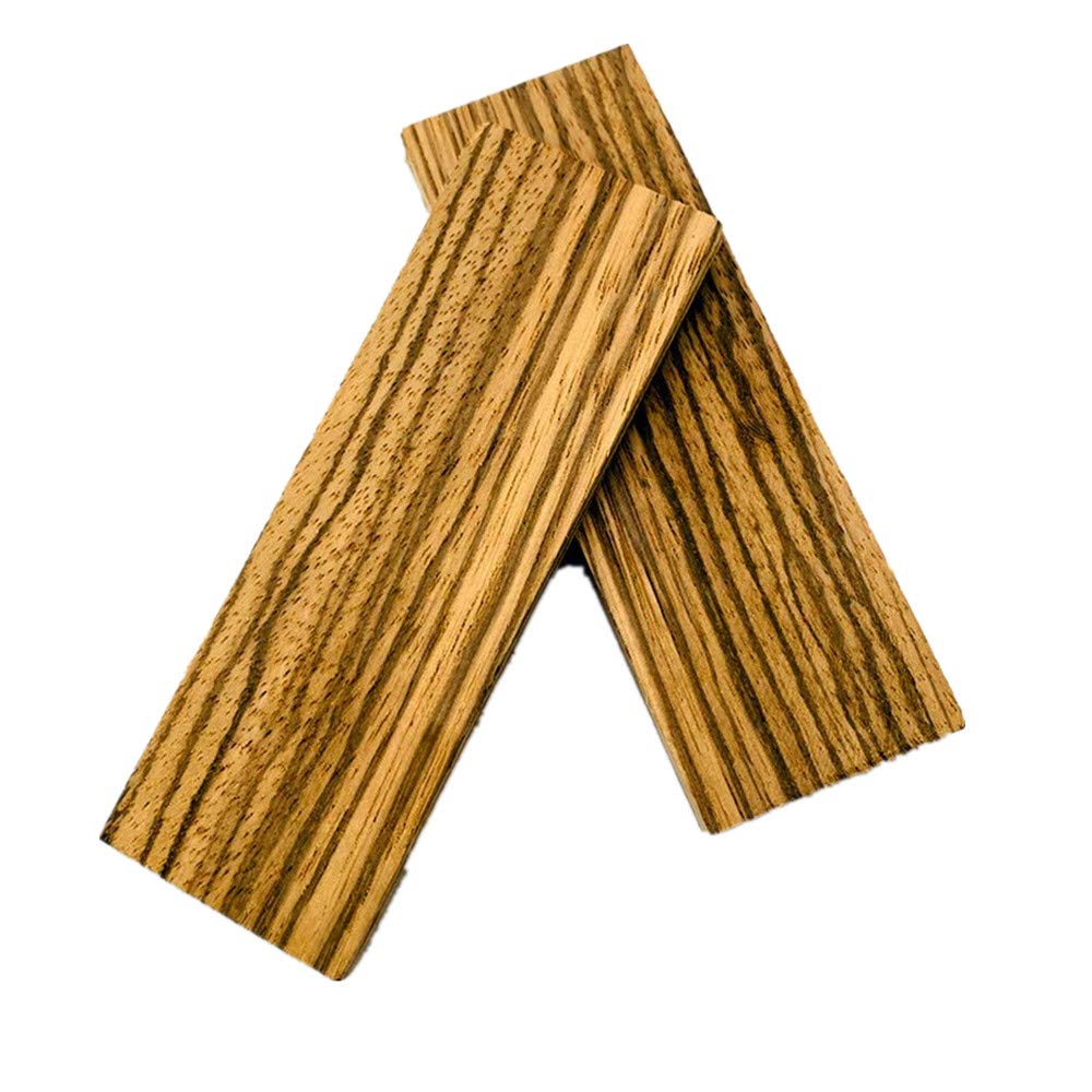 Plaques En Bois De Zèbre Naturel Pour Manches De Couteaux - DIY 120x40x8mm