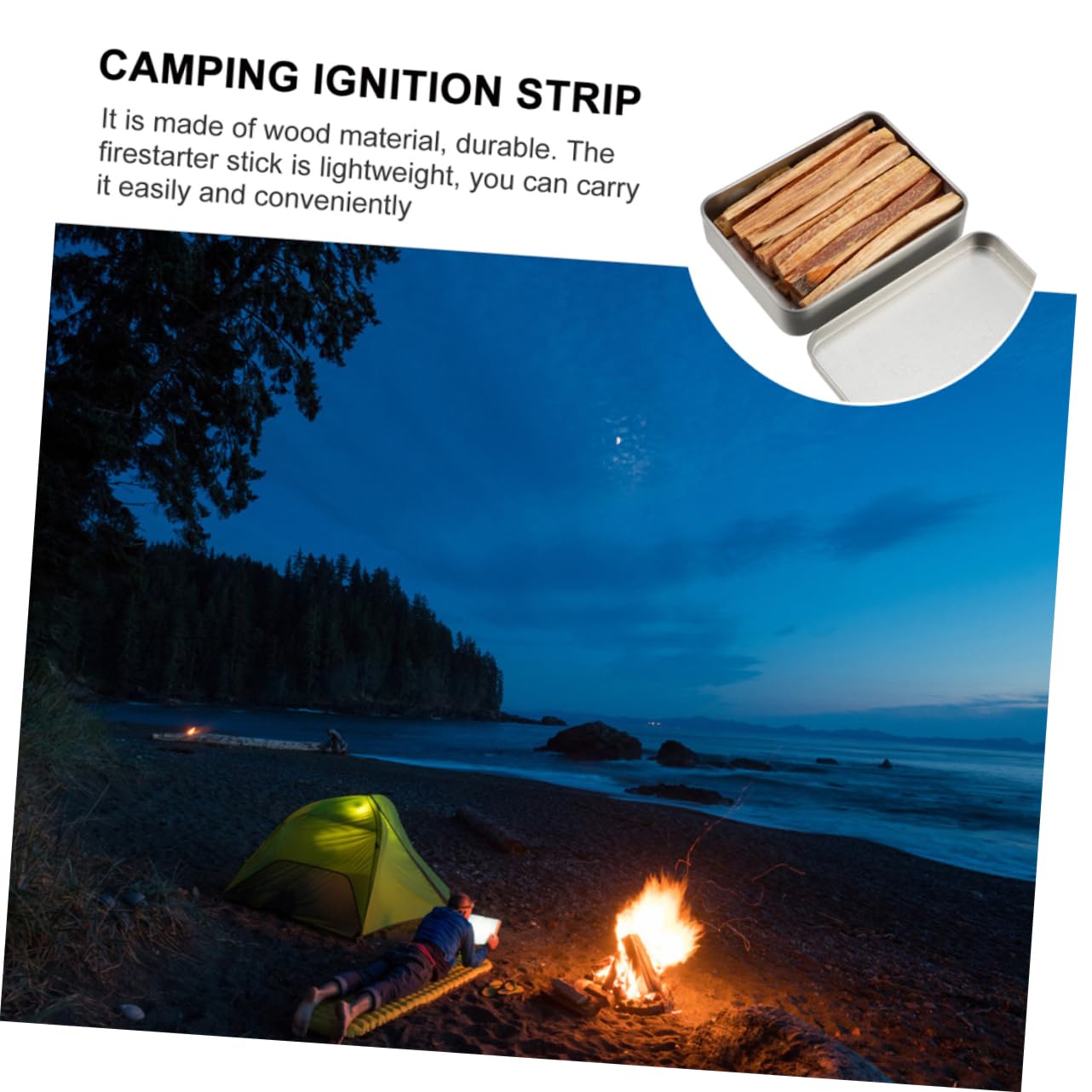 jojofuny Bâtons de Survie en Bois Naturel pour Camping et Barbecue, Allume-feu Séchés Four, Légers et Faciles à Transporter pour Feu de Bois en Plein Air