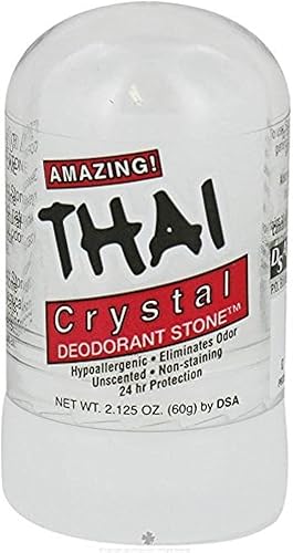 Thai Deodorant Stone Mini palo de cristal puro y natural - 2 oz