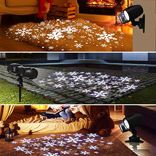 Young Master Christmas Projector Lights Outdoor Indoor, 3D Dynamic Rotating Snowflake Light With Remote Control & Timer,3-In-1 Red And Green Projector Laser Lamp Light For Holiday Gift Wall Decoration #TOP5