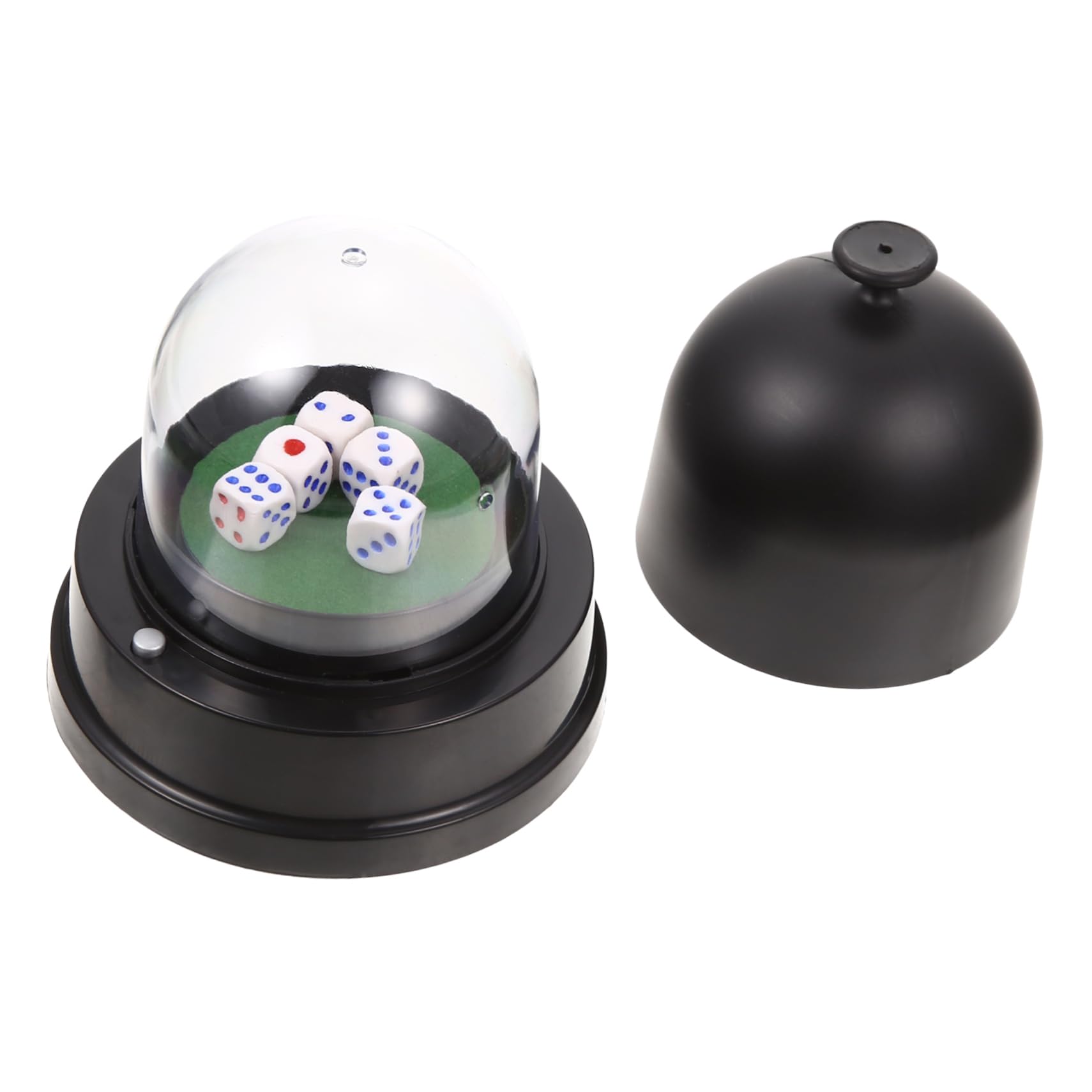 TOYANDONA 2ensembles Tasse à Dés Électrique avec Couvercle Transparent De Jeux De Dés Pratique pour Soirées Et Fêtes Portable Et Compact pour Amateurs De Jeux