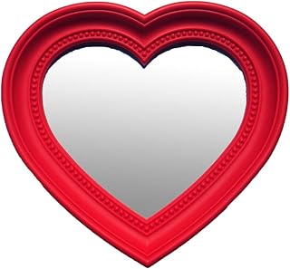 BHP Parete di Vetro Specchio per Il Trucco a Forma di Cuore Rosso Ragazza cornici Ornamenti Camera da Letto B991484-5
