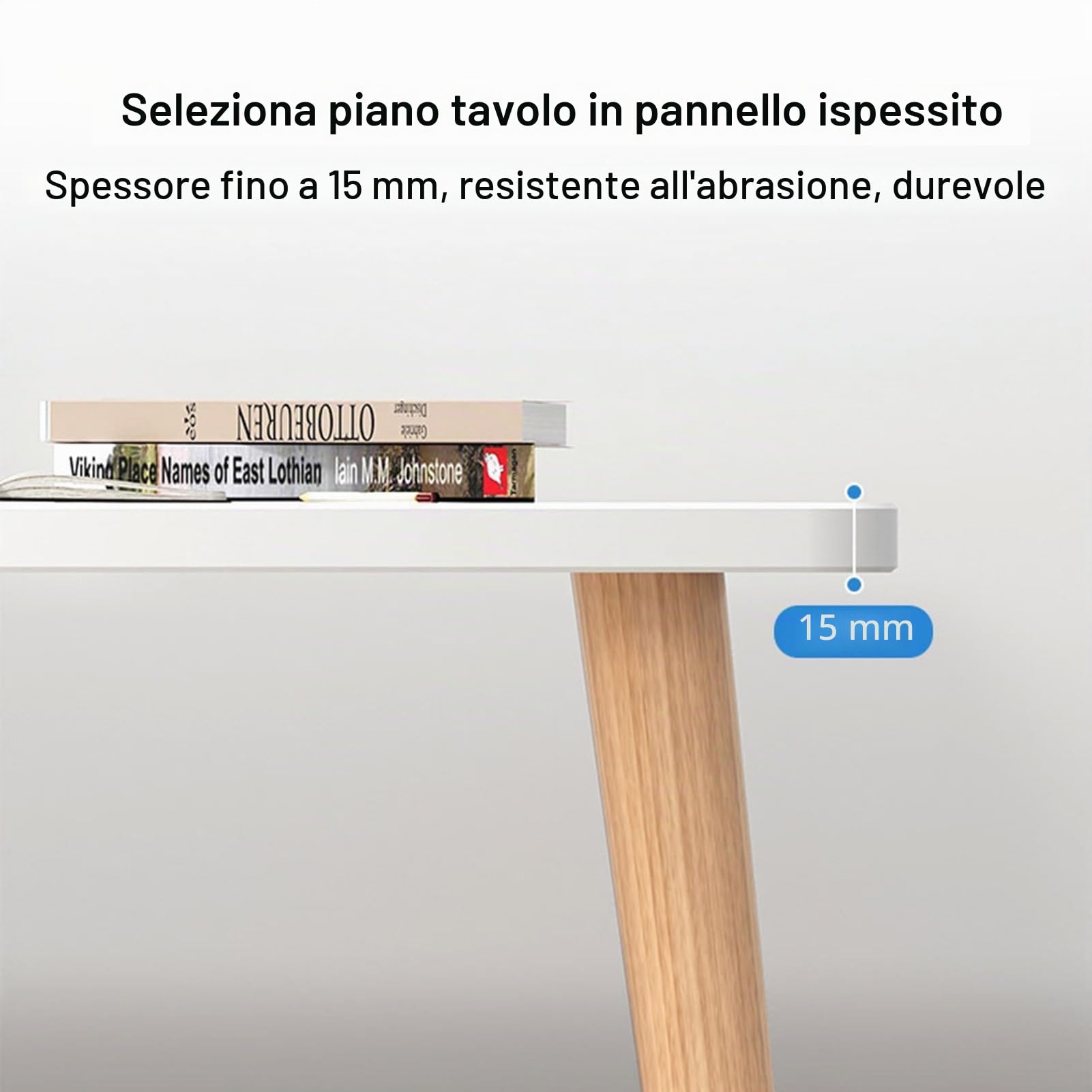 Scrivania Gaming e Postazione di Lavoro per Computer Portatile, Tavolo da Studio per Studiare, Scrivere, Lavorare - 100 x 60 cm, Bianca