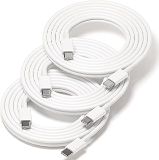 Apple USB C to USB C Fast Charging Cable 6FT 60W 3Pack for iPhone 15/iPhone 15 Plus/iPhone 15 Pro/iPhone 15 Pro Max/iPad Pro 12.9/11 inch/iPad Air 5th/4th/iPad Mini 6th/MacBook Pro/2019/2018/2017/2016
