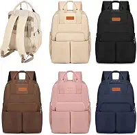 Bolsa Maternidade Mochila Feminina Impermeável Multifuncional Espaçosa para a Mamãe e o Bebê com Bolsos para Mamadeira Alças para Carrinho de Bebê e Porta Lenço Umedecido (Off White)