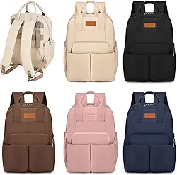 Bolsa Maternidade Mochila Feminina Impermeável Multifuncional Espaçosa para a Mamãe e o Bebê com Bolsos para Mamadeira Alças para Carrinho de Bebê e Porta Lenço Umedecido (Off White)