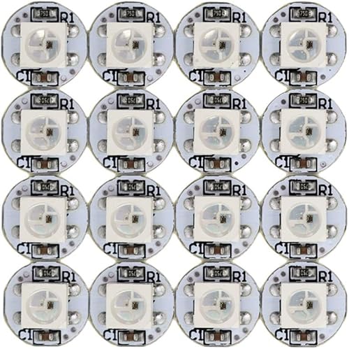 Miniatura 8 de 100pcs WS2812B direccionable 5050 Smart RGB LED Pixel Light en negro disipador de calor placa PCB 5V DC compatible con Arduino