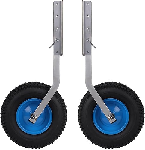 Miniatura 2 de CHEINAUTO Juego de ruedas de lanzamiento de barcos Dolly Boat Transom Launch Wheel Set para barco inflable y barco de aluminio