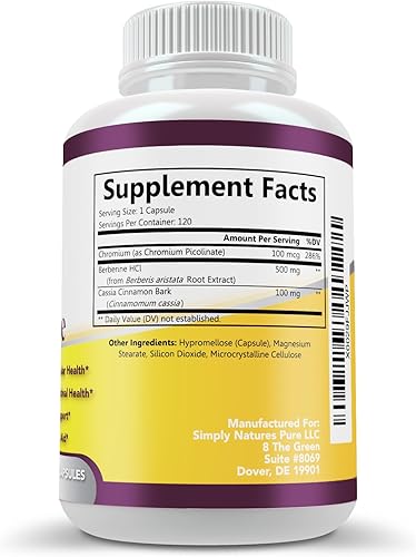 Miniatura 2 de Berberina HCl premium 500 mg - 120 cápsulas - Apoyo inmunológico gastrointestinal cardiovascular - Canela de cromo