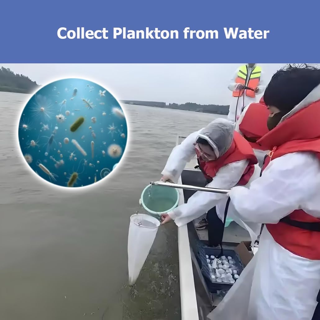 Aquarium-Fischnetz, Planktonnetz, 200/125 Mesh Nylon-Probenahmenetz for Phytoplankton-Protozoen und Rädertierchen