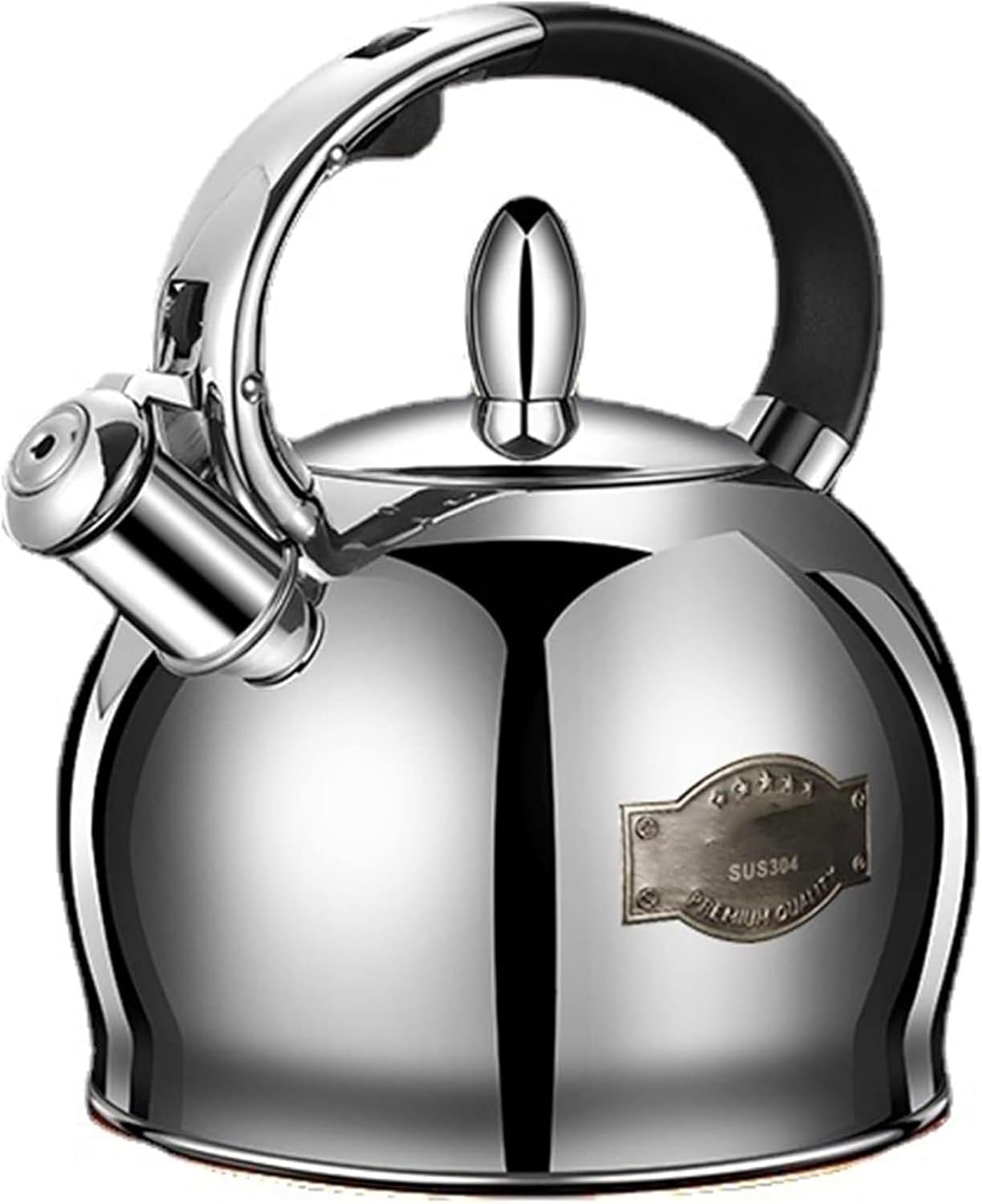 Stove Top Whistling Tea Kettle, Stainless Steel Stovetop Kettle 3 L, Tea Kettle Anti-Rust and Anti Hot Handle, Suitable for All Heat Sources(OneColor)