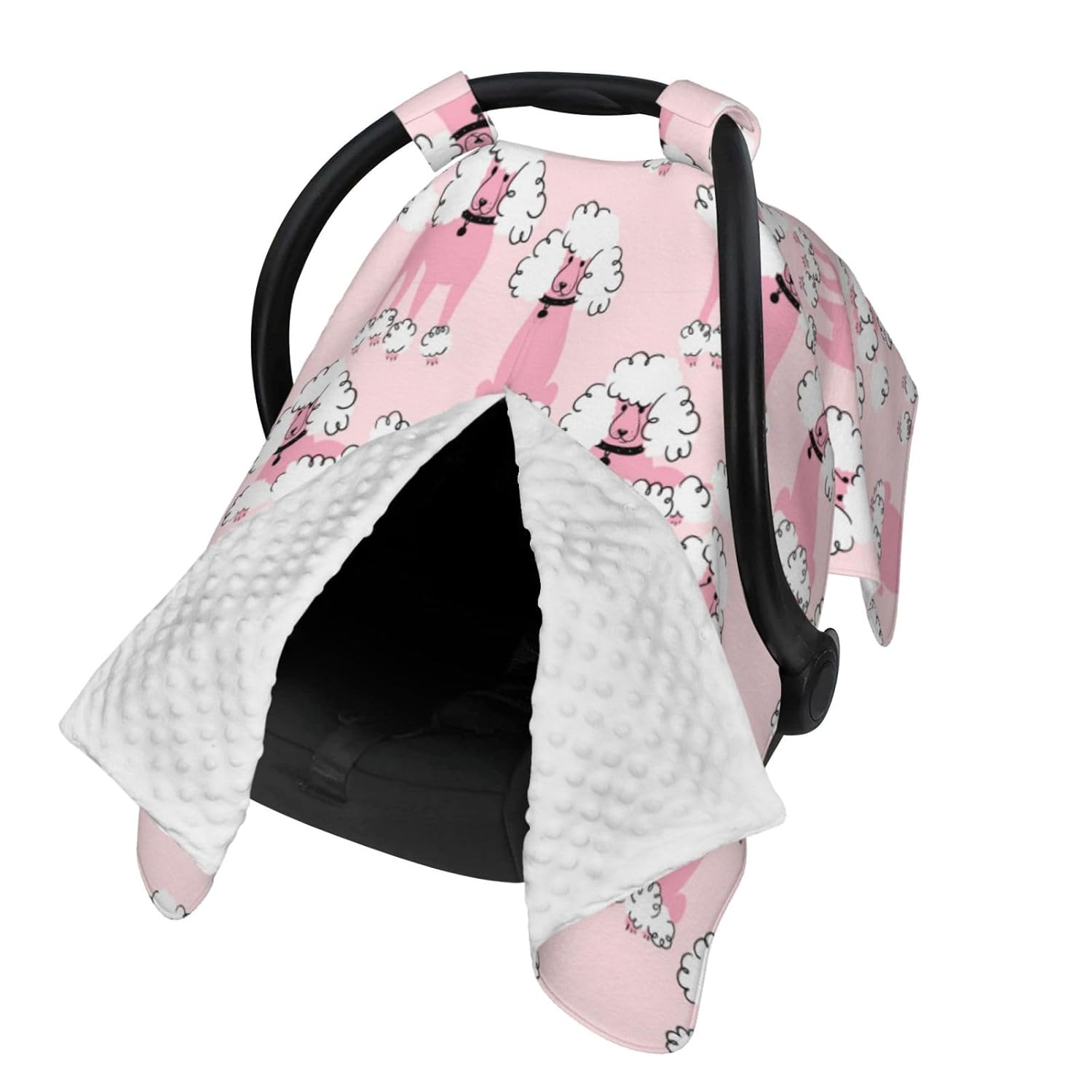 Doodle Poodle Baby Car Seat Cover & Breastfeeding Nursing Cover - Breathable Stretch Fabric Multi-Use Nursing Cover for Breastfeeding