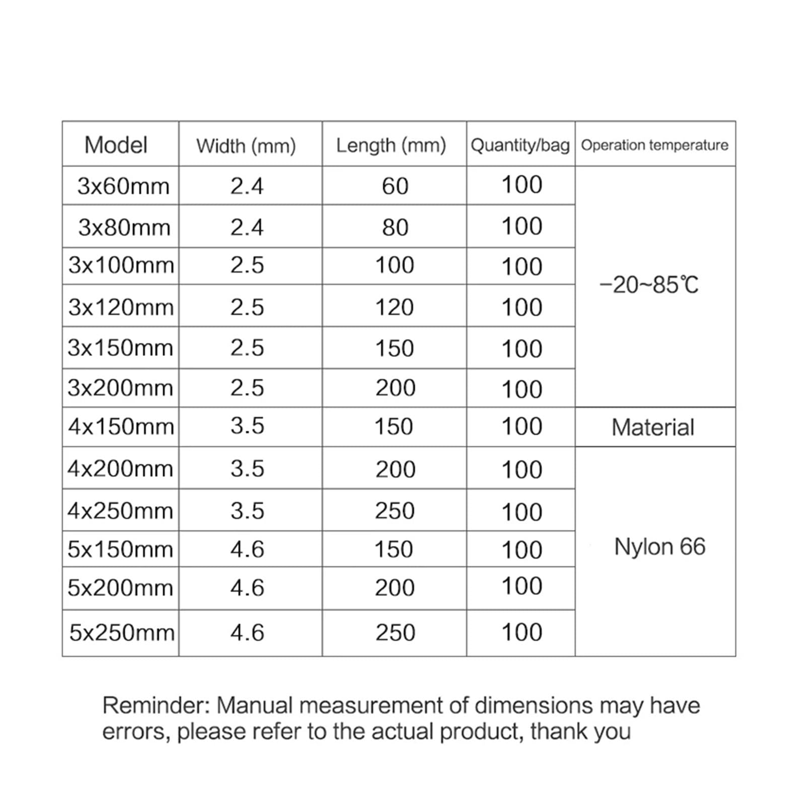 Assortiment d'attaches pour câbles,Attaches zip po Attache de câble en Nylon autobloquant, 100 pièces, sangle d'organisation de fil en plastique(Blue)