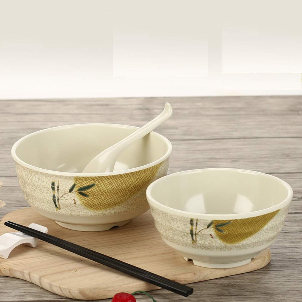 Générique Bol à Ramen en mélamine de Style Chinois, saladier en Plastique, Grand Bol de Service, Bol à Soupe léger et Durable, Plats de Service, Bols à Nouilles et céréales