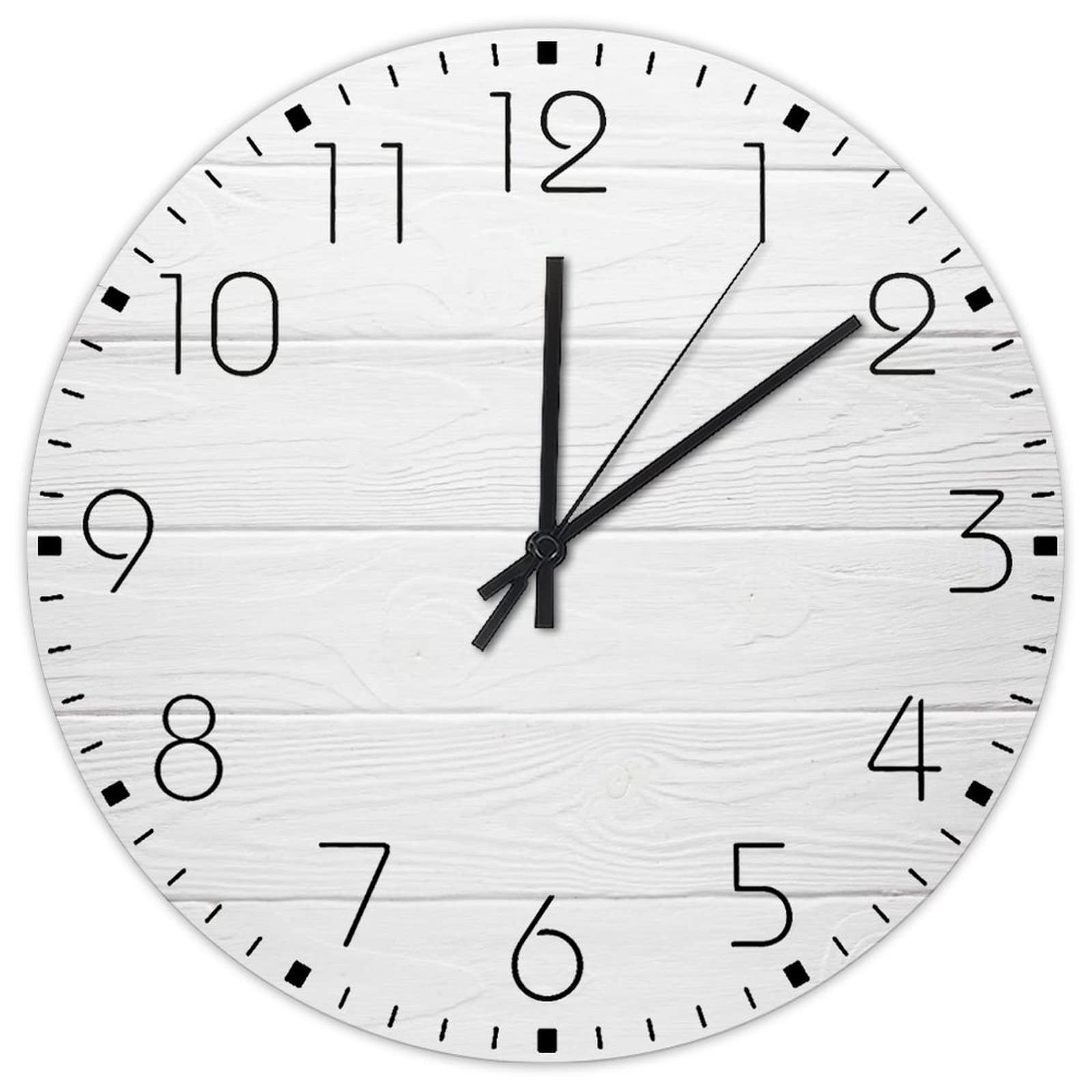 Horloge murale en bois à piles 30cm pour décoration de chambre et piscine