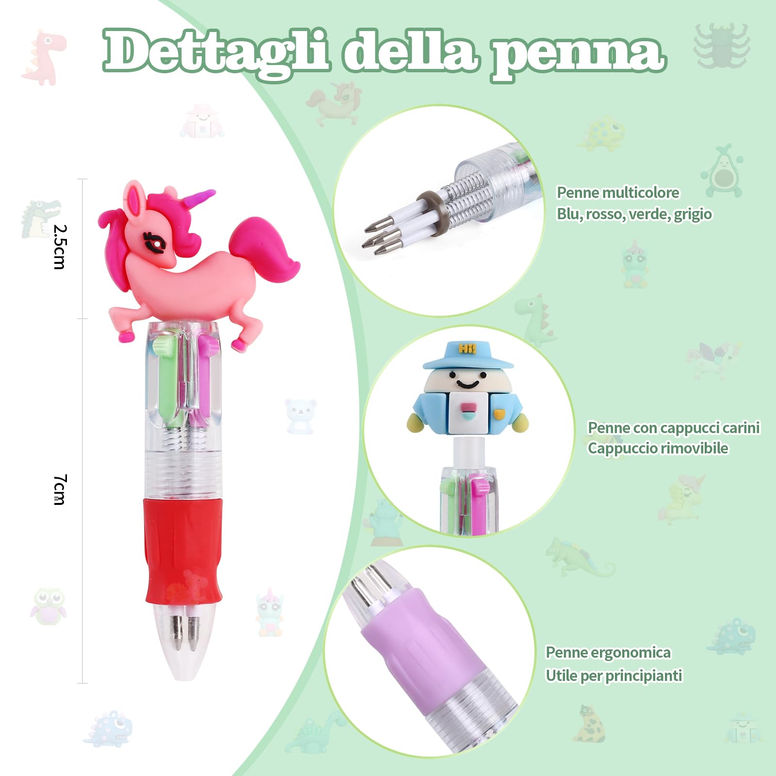 Gudotra 30 Penne Regalini Fine Festa Compleanno Multicolore Bambini Gadget Compleanno Bambini Penne Gel Colorate (30)