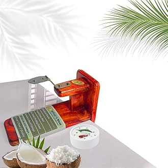 Table Top Polished Wooden Coconut Scraper Grater Movable Chirava (Mahogany Wood)