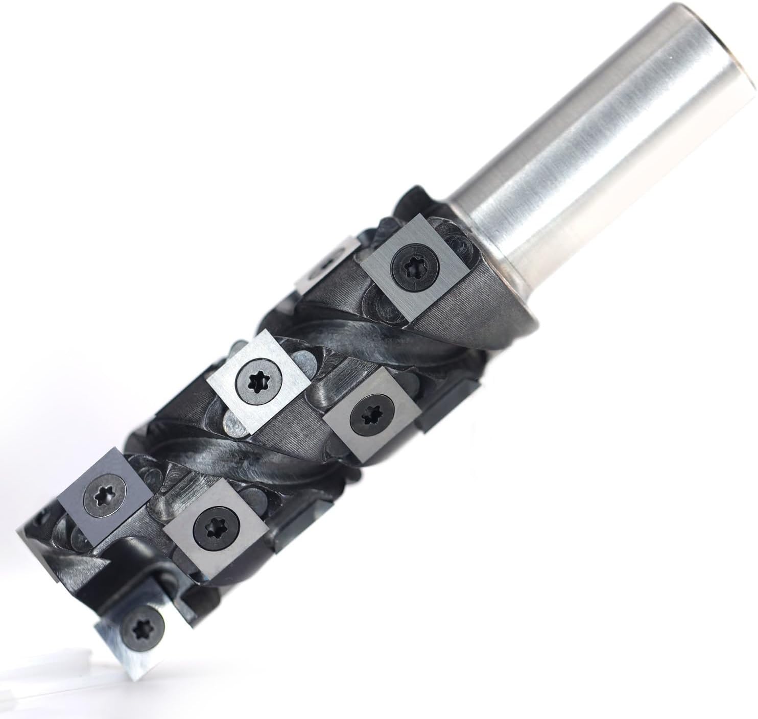 Spiral Flush Trim Router Bit 16mm 5/8" Shank Without Bearings Template Trimmer 80mm Cut Length Carbide Insert Cutter