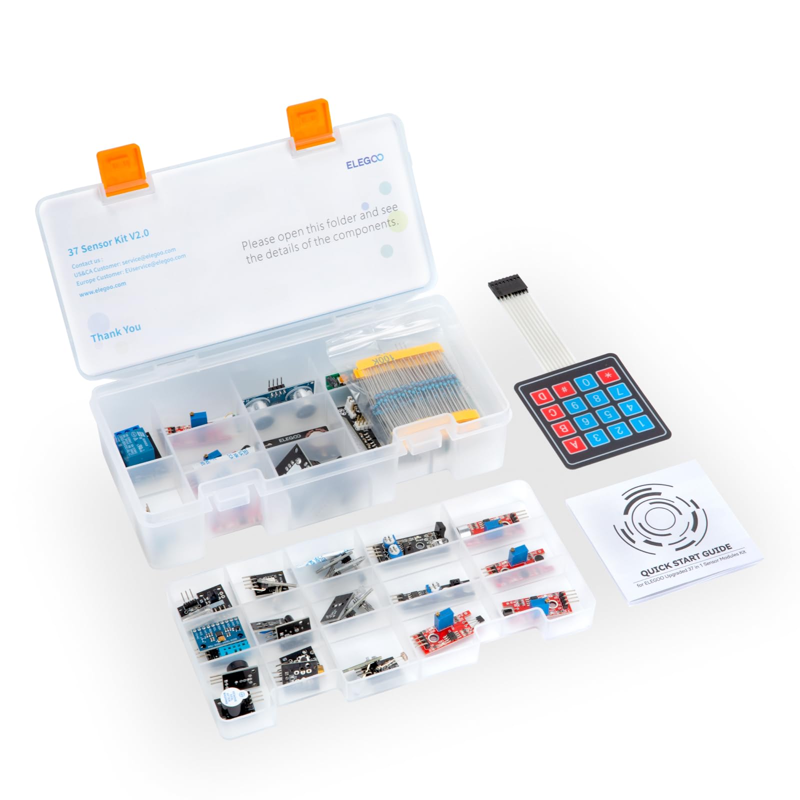 ELEGOO UNO R4 WiFi Kit Super et Kit de Modules de Capteurs 37 en 1