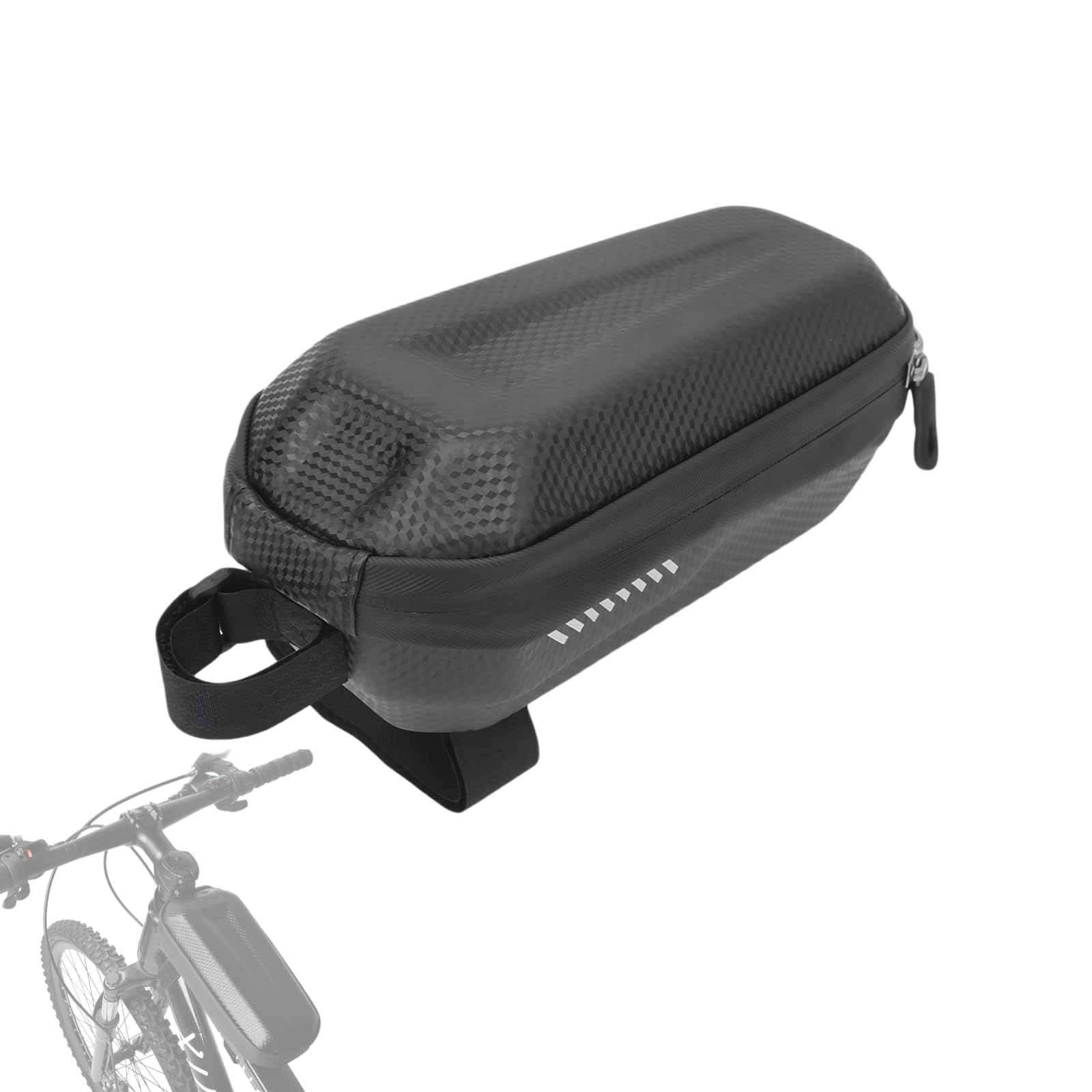 Fuerdich Bike Top Tube Bag, EVA Hard Shell Layered Waterproof Bicycle Cycling Front Tube Bag, Bag Cycling Accessories Pouch
