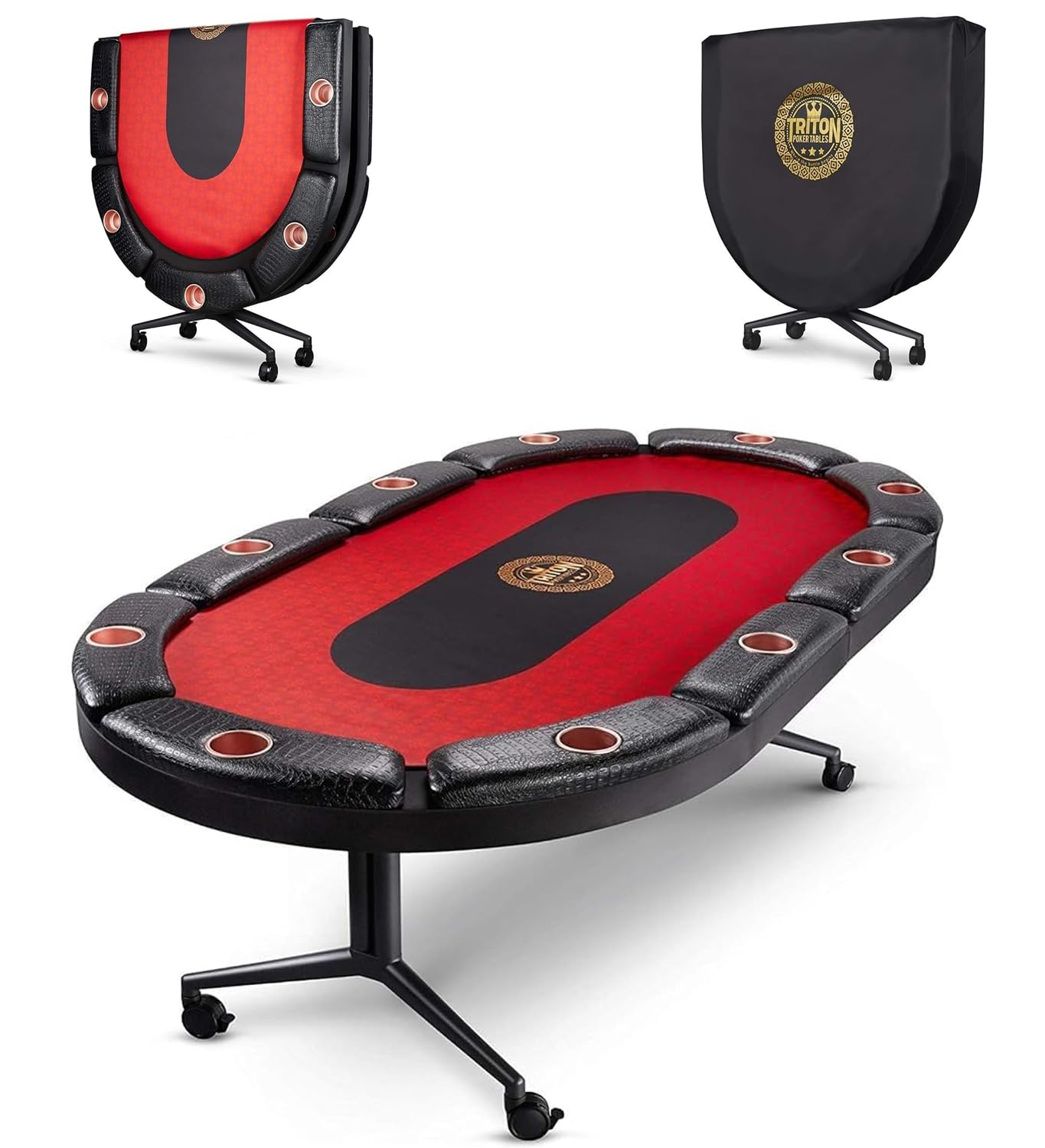 Triton Premium Foldable 10-Player Poker Table