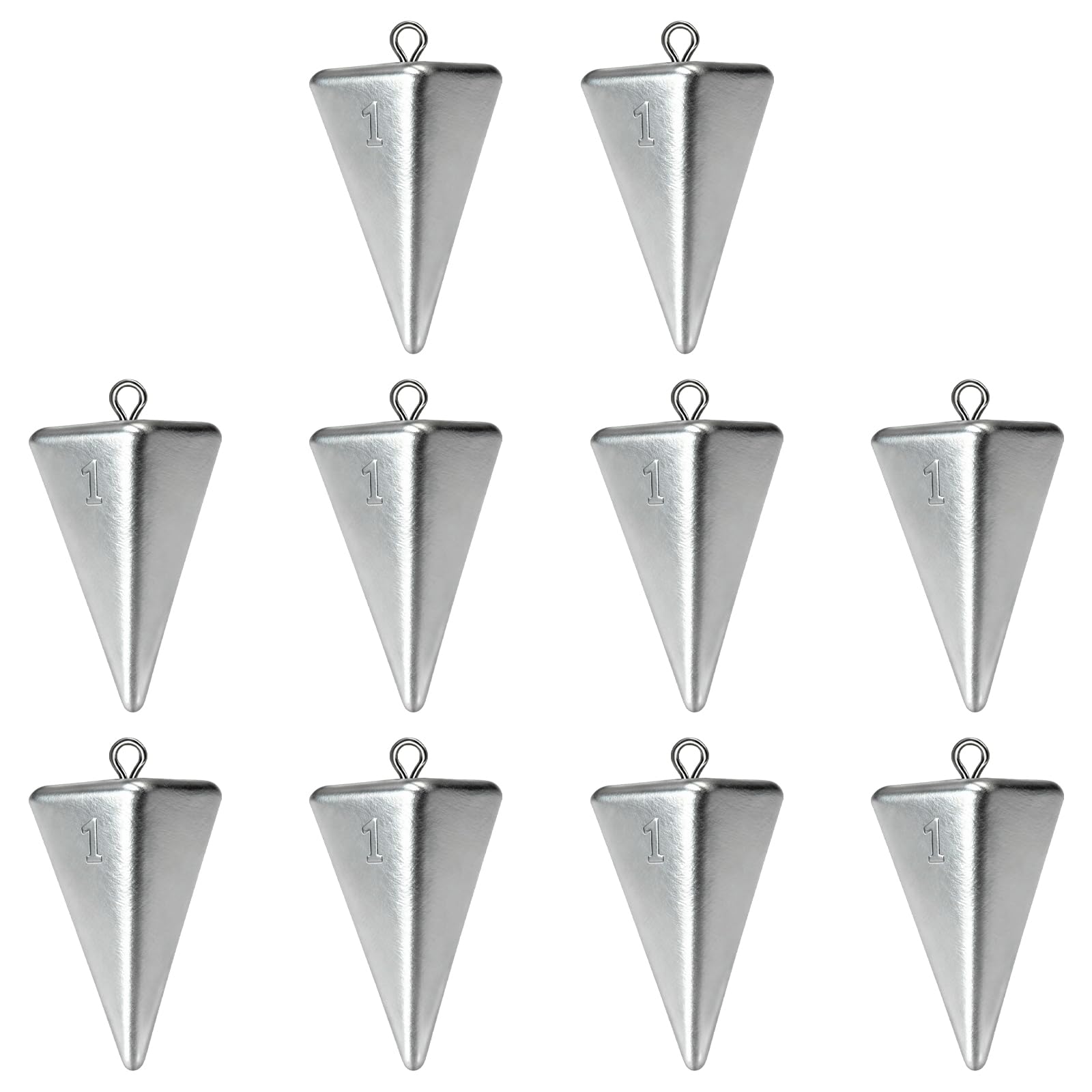 Fishing Weights Pyramid Sinkers Kit Bullet Fishing Weights Sinkers for Ocean Saltwater Surf Fishing Gear Tackle 1oz 2oz 3oz 4oz