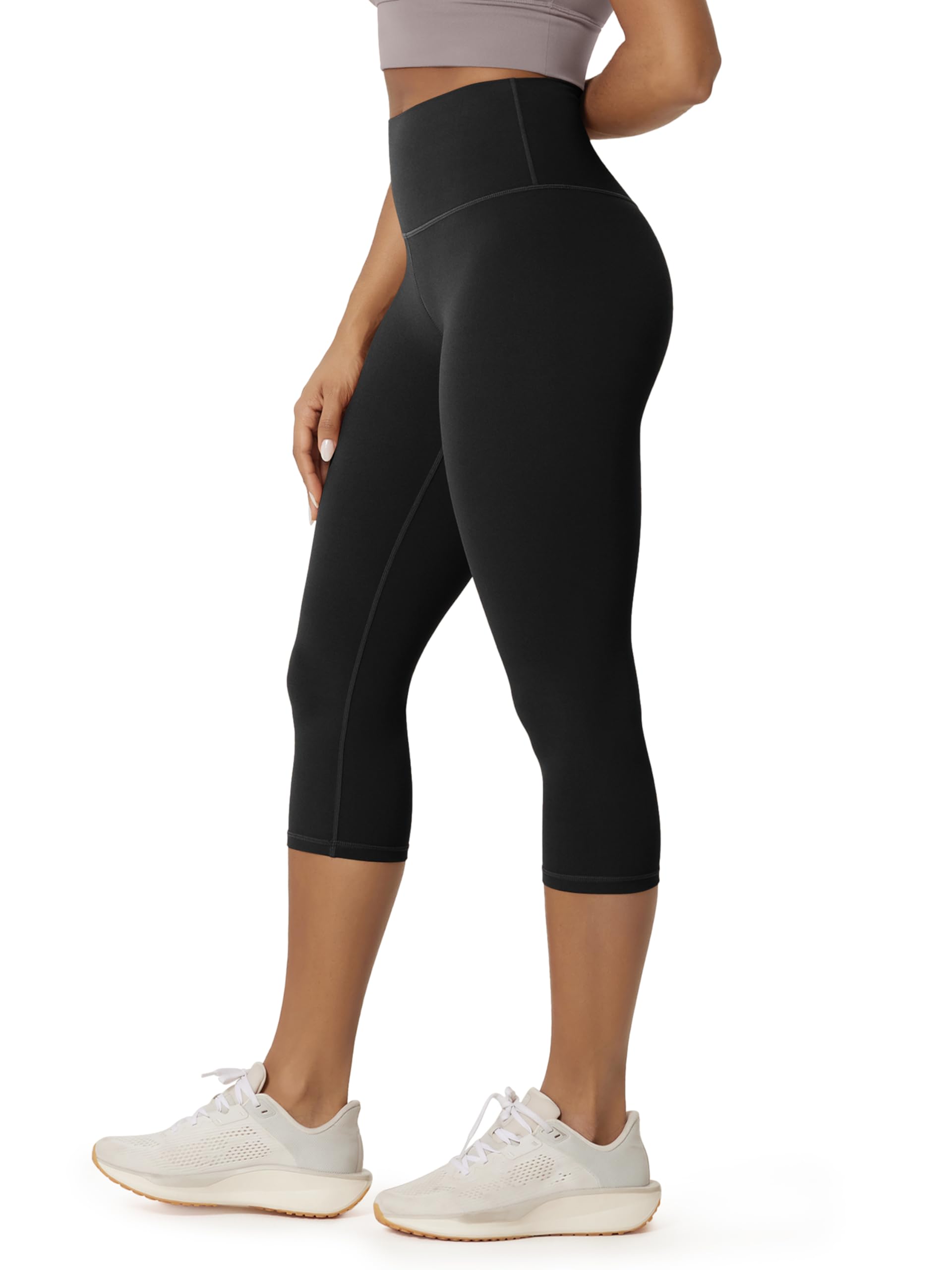 ODODOS Buttery Soft Lounge Yoga Capris for Women, 14" / 19" / 21" High Waist Capri Leggings