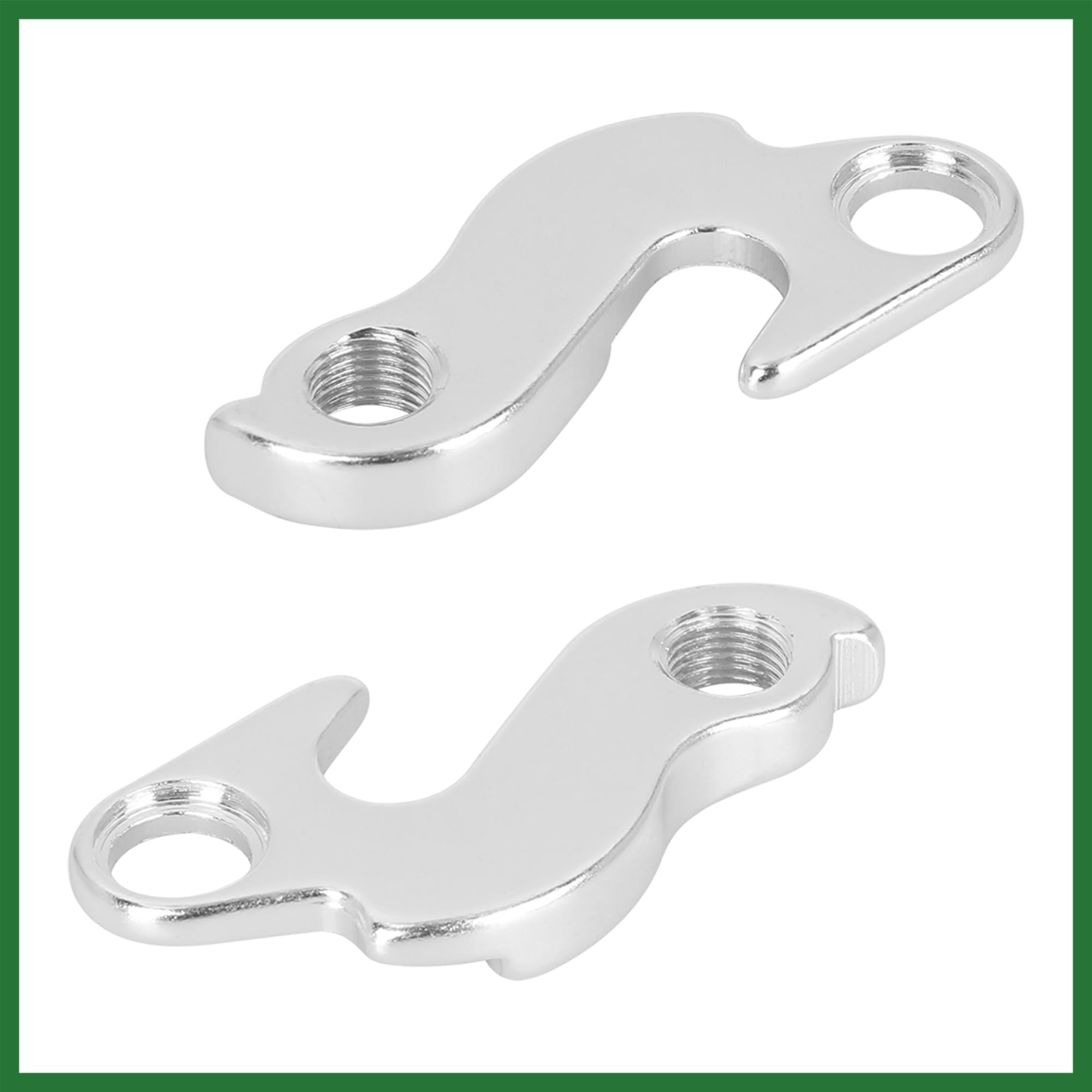 Motoforti 2pcs Tail Hook Rear Derailleur Hanger for Bicycle Bike Long-lasting, Silver - Image 4