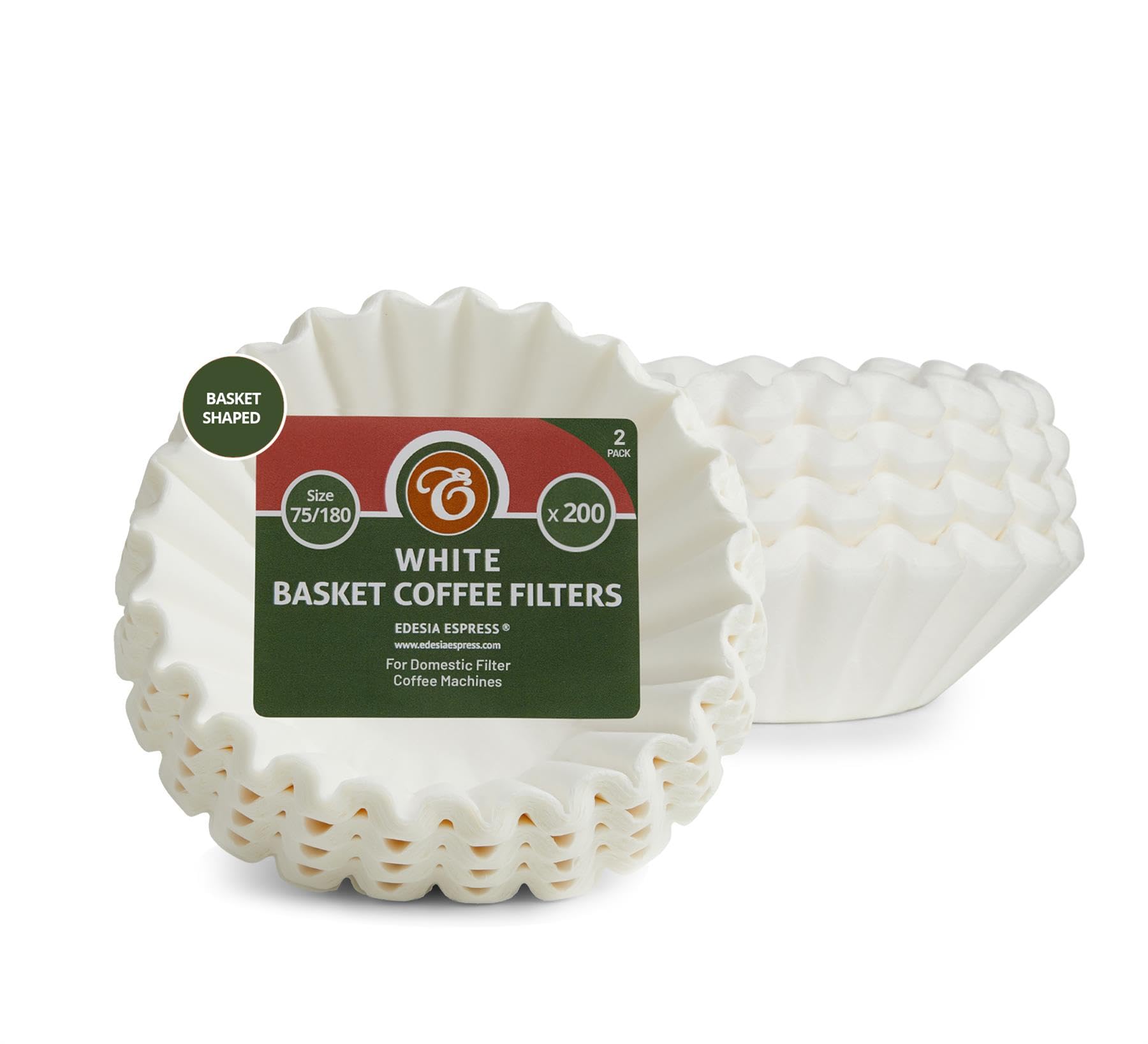 Edesia Espress 400 X 1¾ Pint / 4 To 10 Cup Basket Coffee Filter Papers By