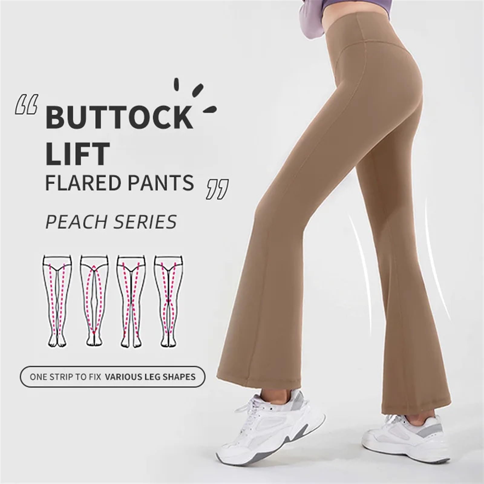 Leggings Donna Leggings Svasati Pantaloni da Yoga Pantaloni a Gamba Larga a Vita Alta da Donna Pantaloni Sportivi da Palestra Neri Pantaloni Svasati Taglie Forti(YG-2,M)