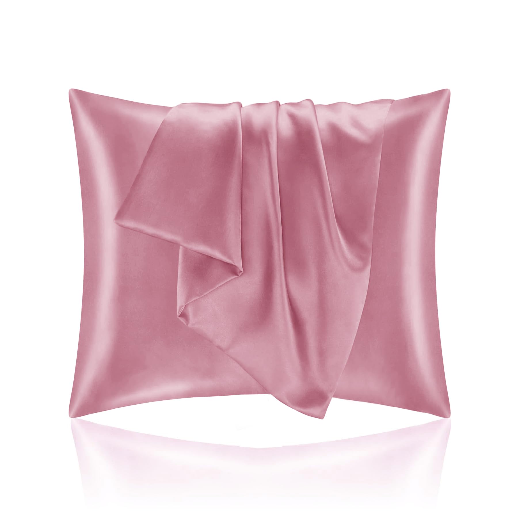 Federa per cuscino 65 x 65 cm, in raso, simile alle federe in seta, set