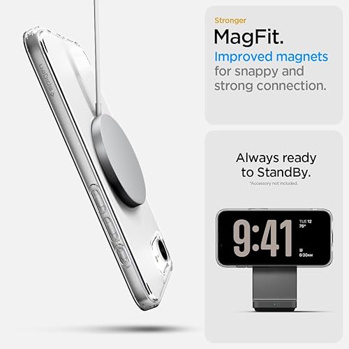 Vista 298 de Spigen Funda para iPhone 15 Pro, ultra híbrida MagFit [antiamarilleo] [compatible con Magsafe] - Fibra de carbono