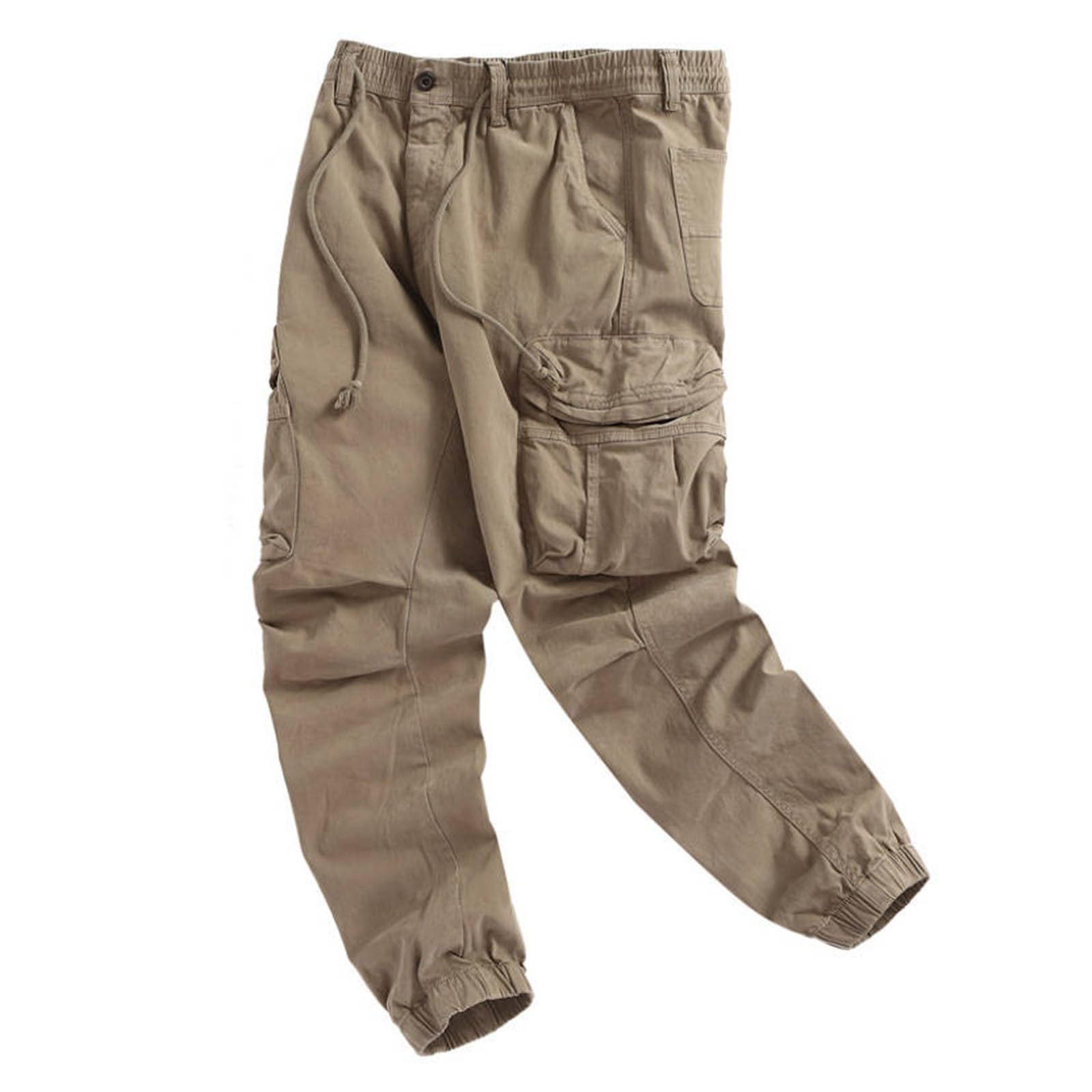 Pantalones Cargo Casuales de Moda, Pantalones de Trabajo con Bolsillos de Color sólido para Uso Diario al Aire Libre.
