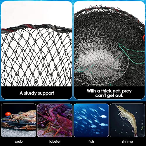 HuoBi Trappola per granchi, 3 pezzi pieghevole per...