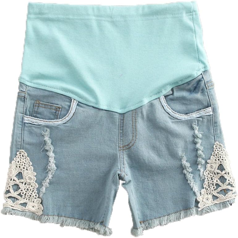 Mommy Tree Women's Maternity Jeans Shorts Small Blue