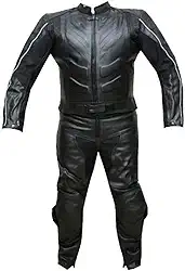 Nubuck leatherworks Fato de corrida de couro para motocicleta, 2 peças com proteção CE Armor