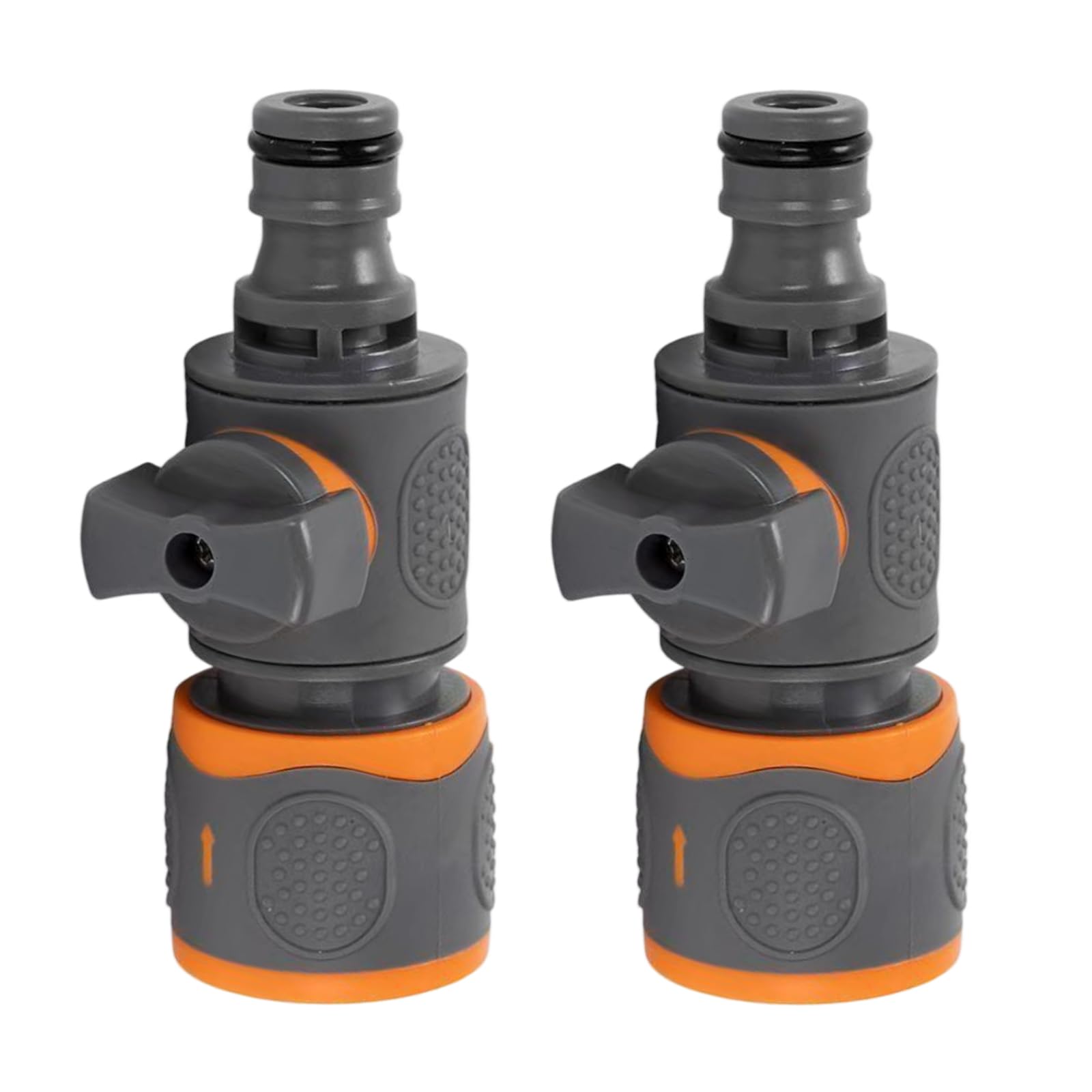 GIONAR 2 Pack Quick Release Hose Pipe Shut Off Valve, Hose Pipe Valve in Line made of ABS Plastic Material, Plug and Play, Garden Hose Connector, for Gardening, Car Washing, and Pet Cleaning
