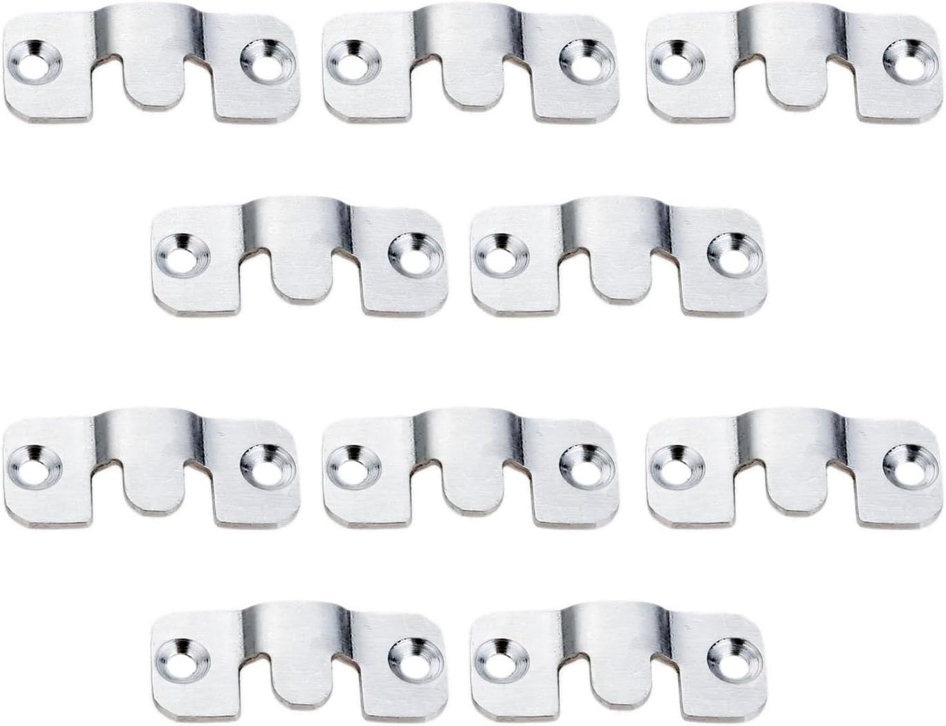Kyuepong Silver Interlock Hanging Buckle, 5 Sets Wall Picture Frame Hanger Display Hooks Interlock Hanging Buckle Flush Mount Bracket