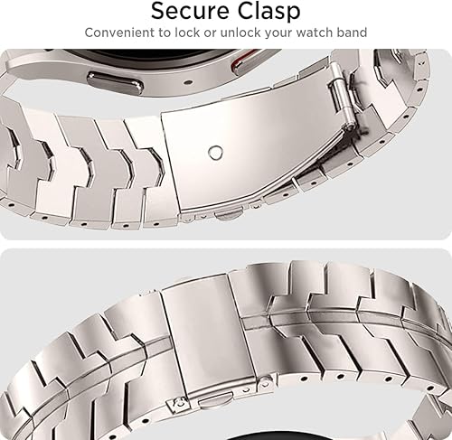 Miniatura 5 de Miimall Correa de acero inoxidable para Samsung Galaxy Watch 64 Classic de 1.850 in 1.693 in 1.811 in 1.654 in, sin hueco, elegante reloj