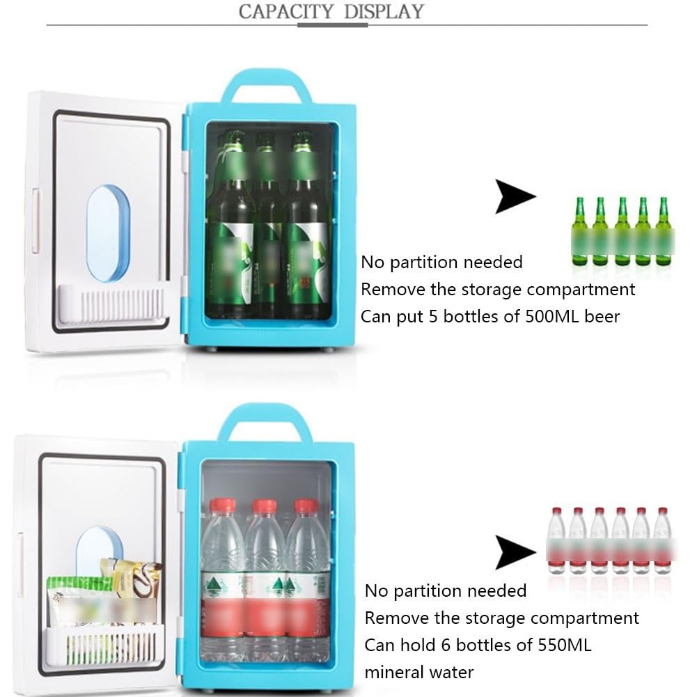 10L Mini Frigo Con Finestra, Freddo/Caldo Per Auto E Casa AC/DC