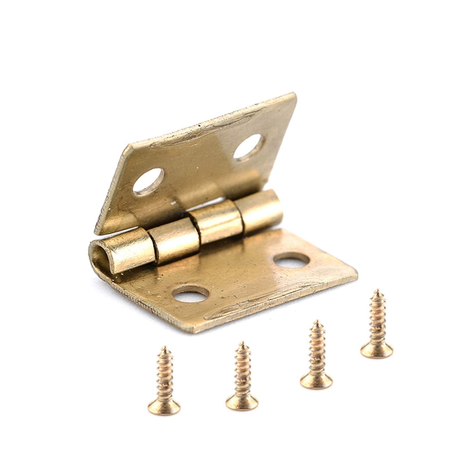 Nvsfzgiyg Bronze Hinge, 10Pcs Antique M-Ini Gold Decoration Door S For Wooden Cabinet V-Intage Jewellery Box Furniture Hardware(Bronze)