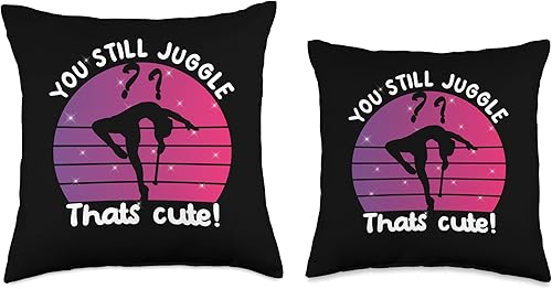 Miniatura 3 de Cool majorette baton twirling gifts You Still Juggle Thats Cute-Sunset Dance Baton Twirler Throw Pillow, 18x18, Multicolor