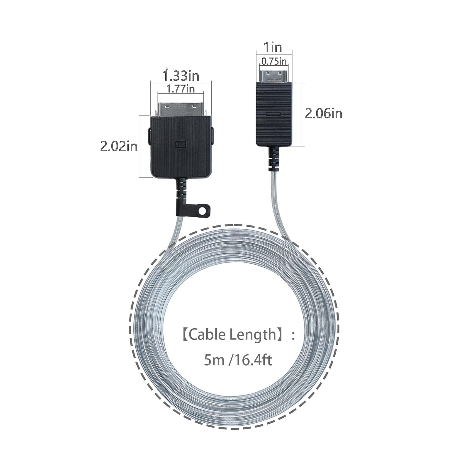 One Connect-Kabel, 5 m, BN39-02470A, BN39-03006A, kompatibel mit Samsung, 43 Zoll, 50 Zoll, 55 Zoll, 65 Zoll, The Frame LS03FA QLED 4K-TV-Kabel