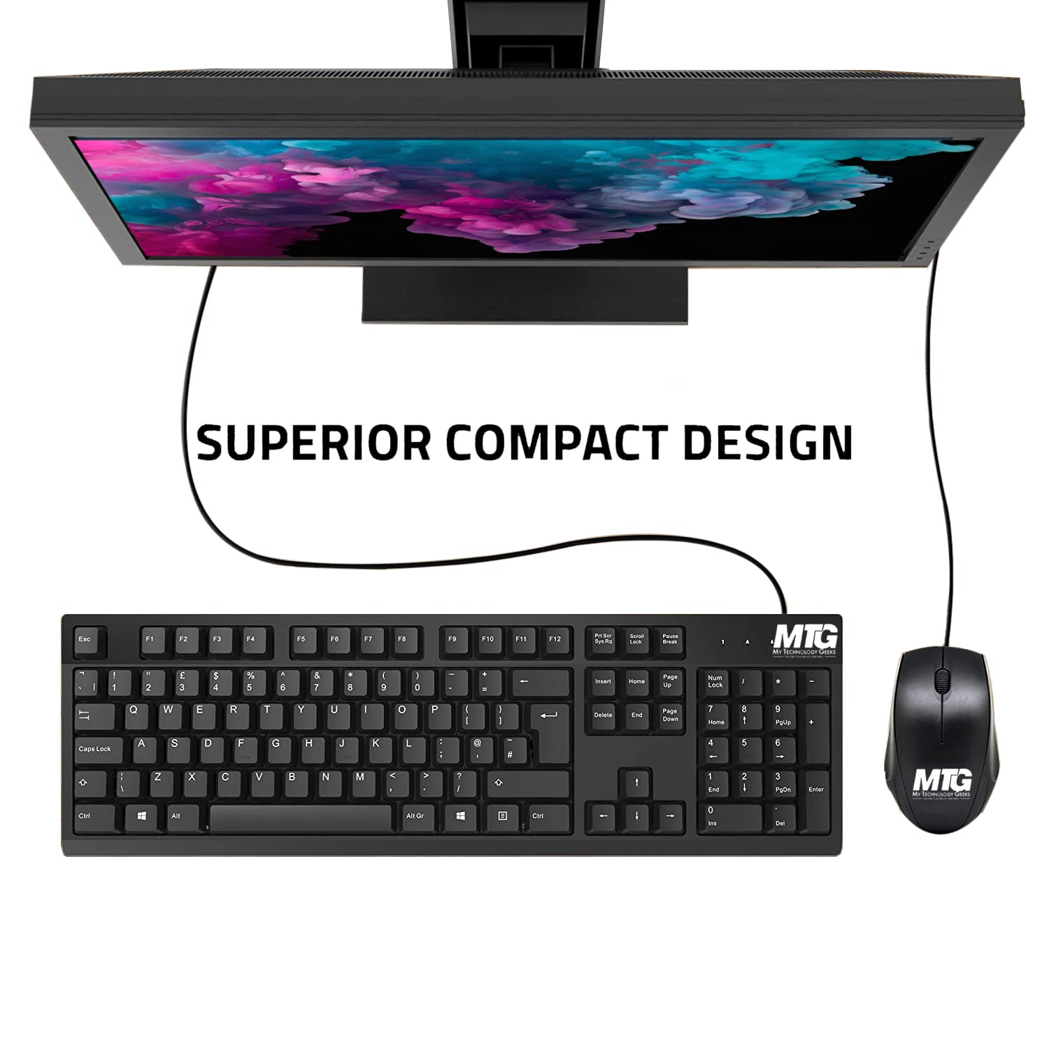 Amazon.com: MTG Basic Full Size Slim USB Wired Keyboard and Mouse