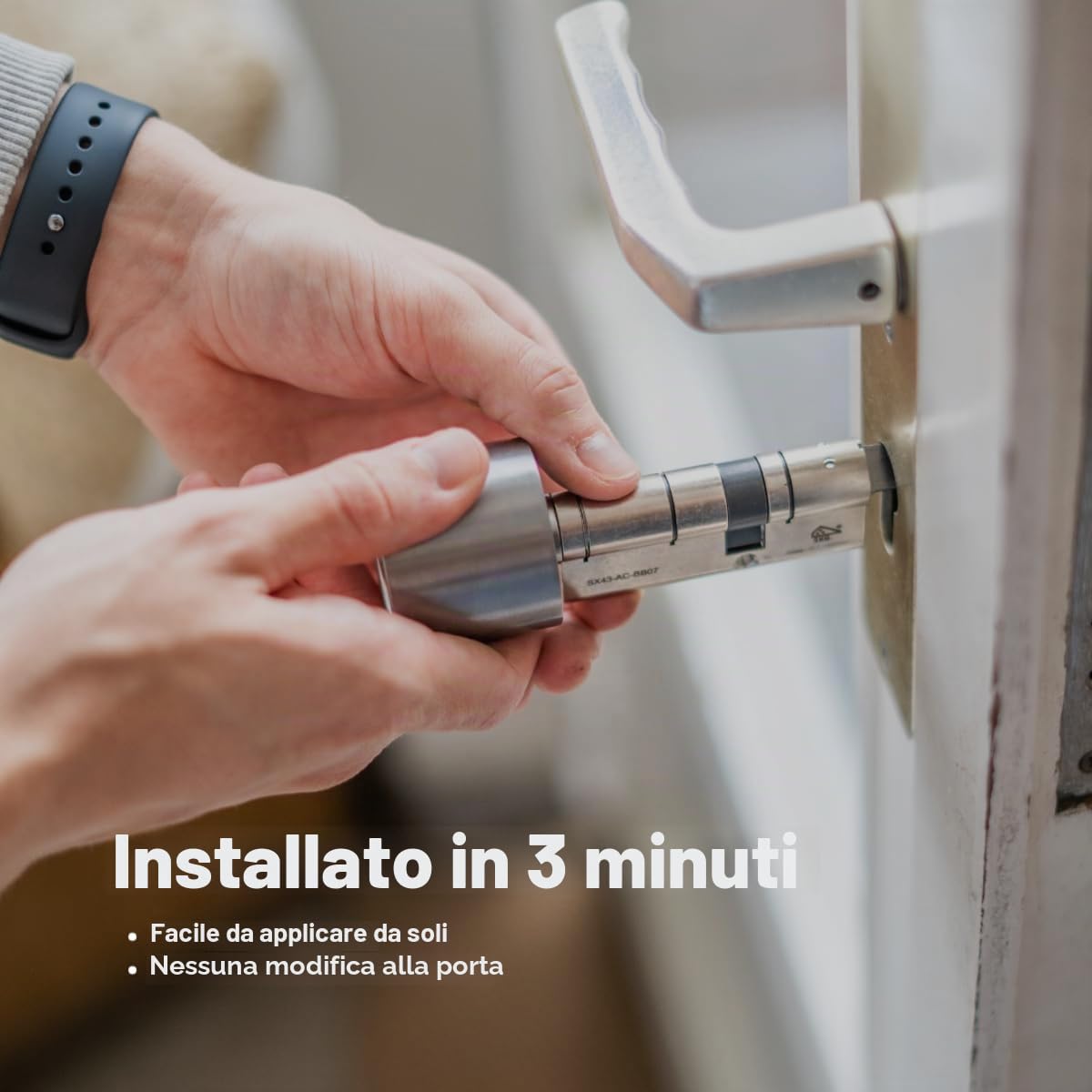 Bold Smart Lock - Serratura a cilindro Smart SX-35 - Argento