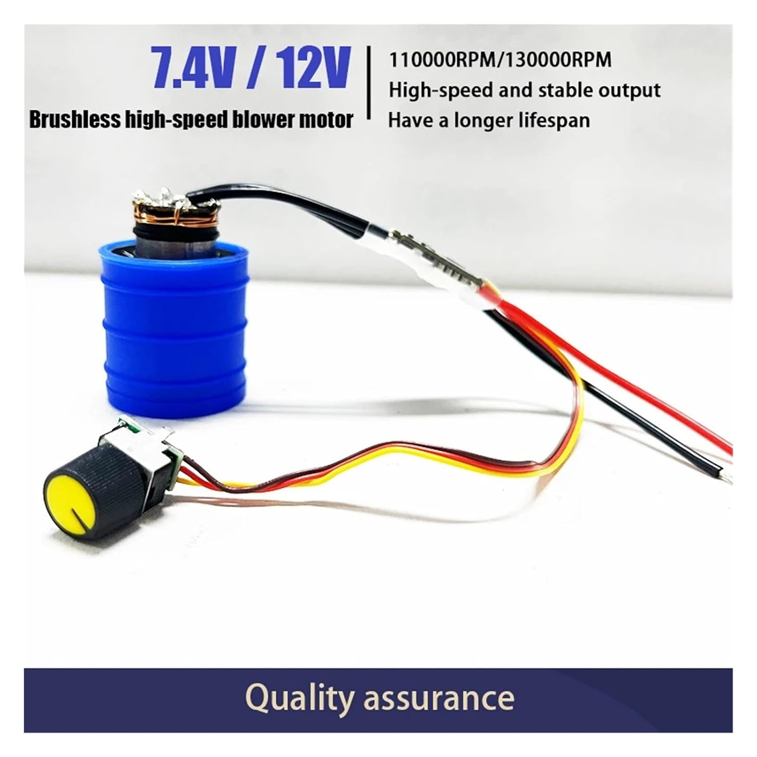 130,000 RPM Turbo Blower high-Speed brushless Motor 110,000 RPM Violent Fan 7.4v/12V DC brushless Motor(130 000 RPM,2)