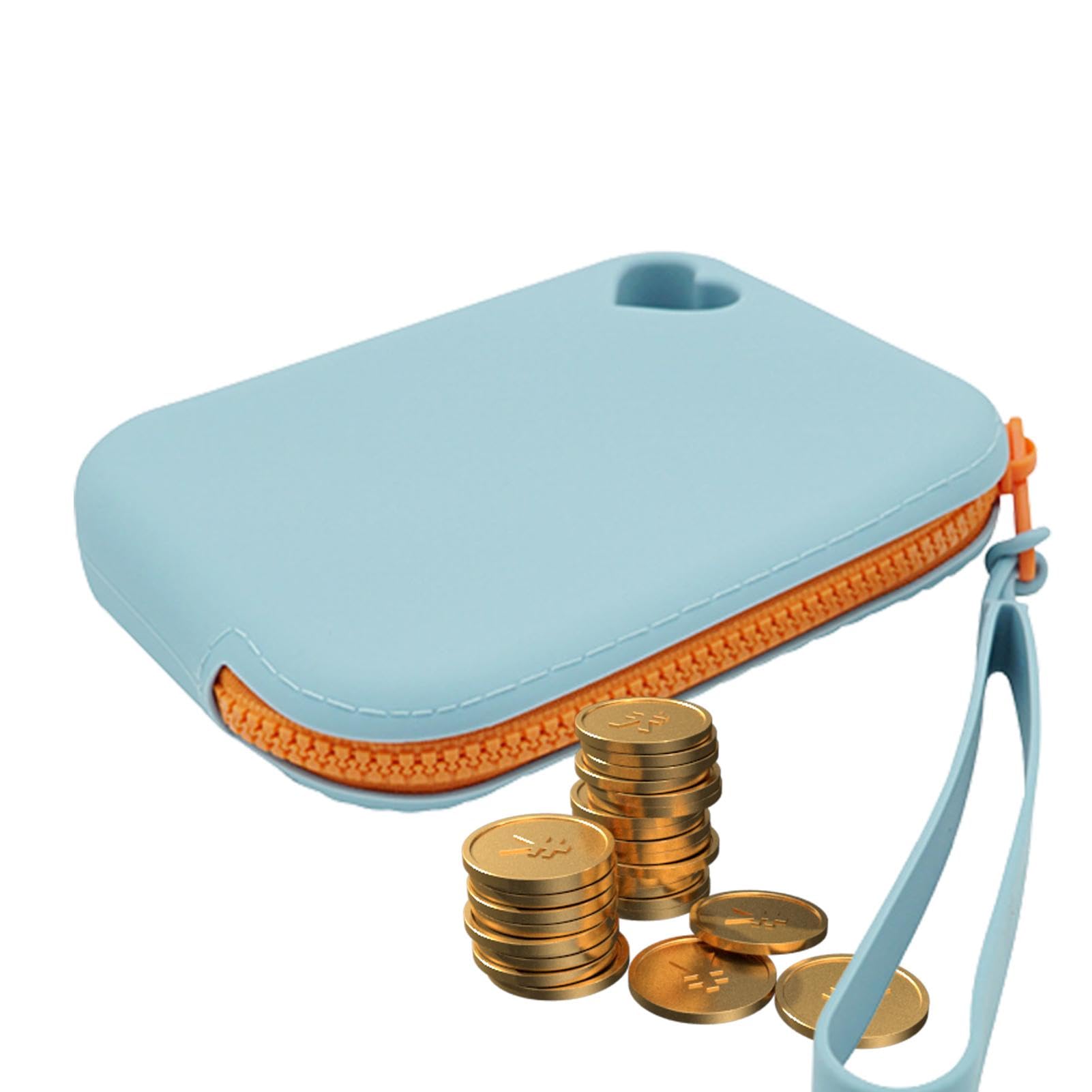 Custodia per Cuffie - Borsa Quadrata in Silicone, Impermeabile, per Cavi | Organizer Portatile per Trucchi, Portachiavi, con Cerniera, Accessori multifunzionali per Donne e Ragazze (4,72x0,96x3,54 po